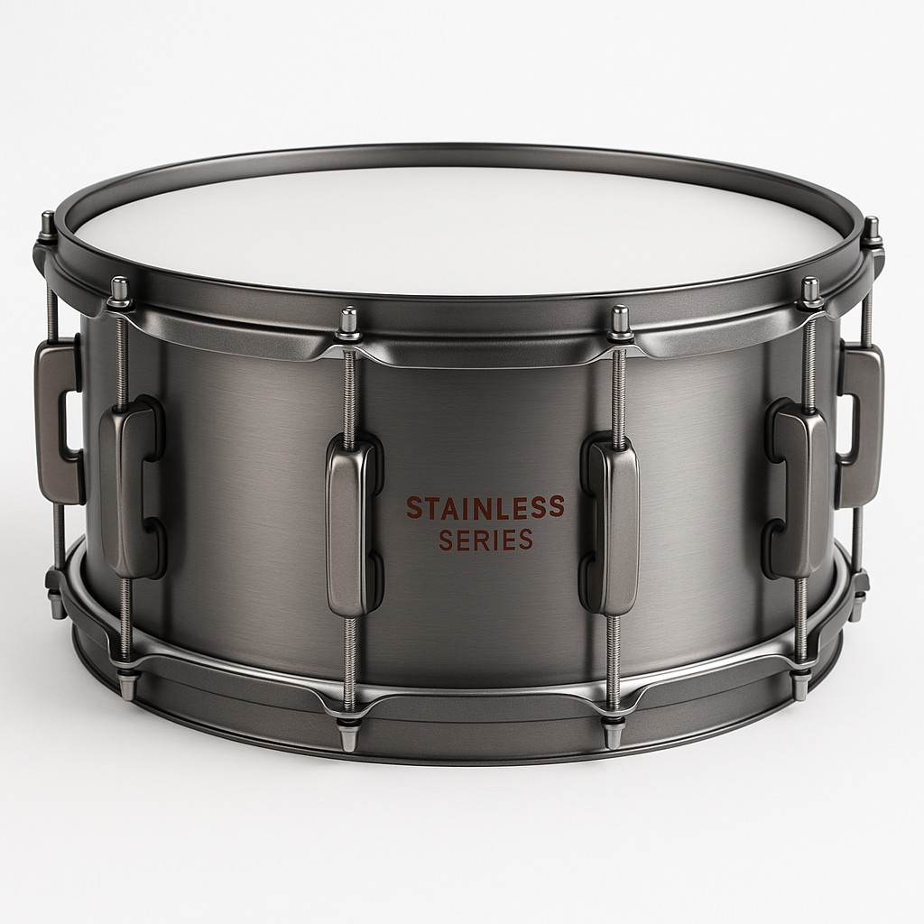 AluVibe Stainless Series - rullante in acciaio inox scurito e lucidato